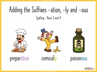 Adding the Suffixes -ation, -ly and -ous - Years 3 and 4